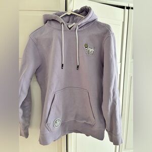Lilac Hoodie with Embroidered Patch